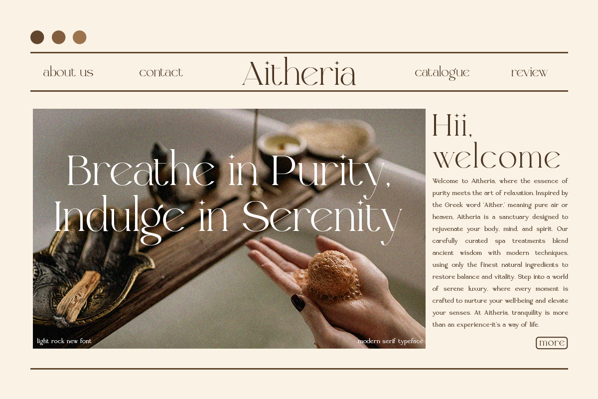 Light Rock - Elegant Modern Serif, a Serif Font by roomspace creative lab (Photo 5 of 14)