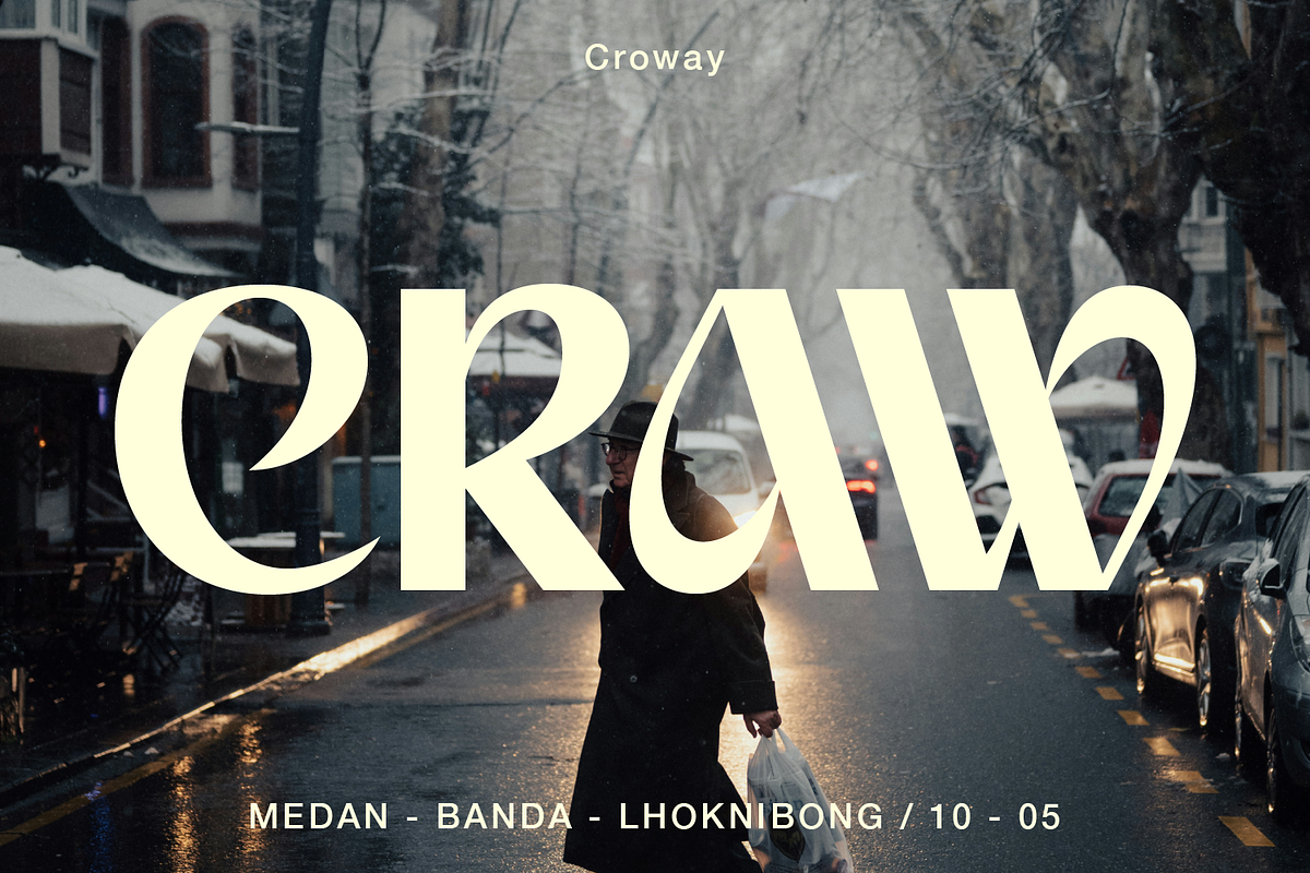 Croway, a Sans Serif Font by Zaloma Studio (Photo 3 of 20)