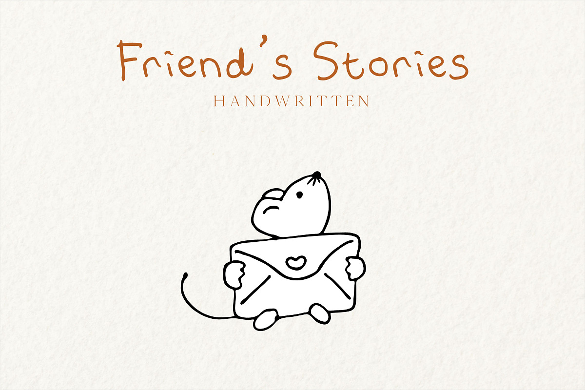 Friend's Stories Font, a Font by Digital Hustler (Photo 5 of 9)