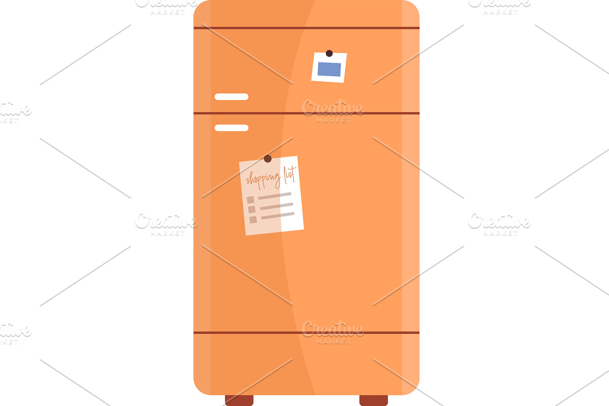 kitchen refrigerator vector icon, a Food Illustration by vectorpointstudio