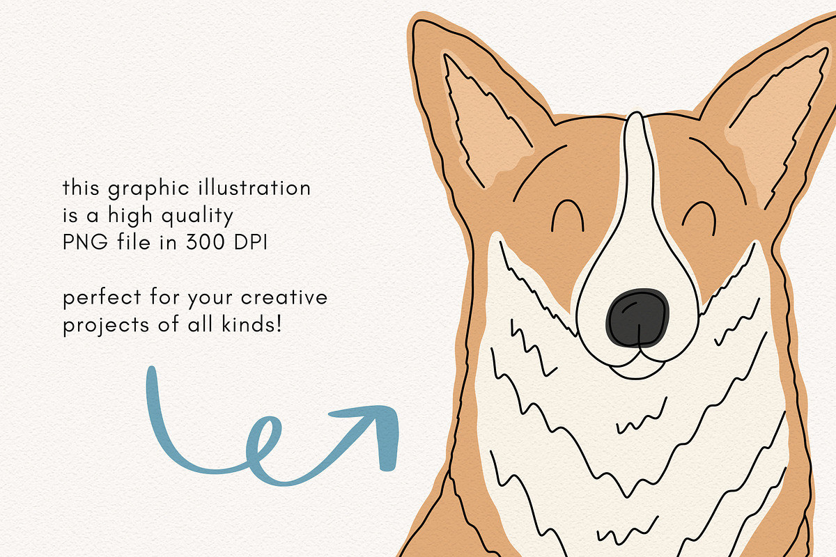 Corgi dog clipart illustration, an Illustration by Allyson Johnson (Photo 3 of 3)