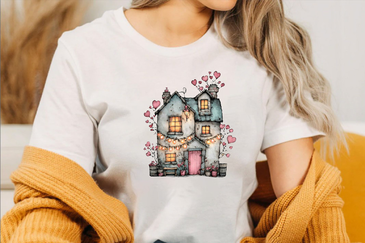 Whimsical Valentine House Clipart, an Illustration by SVGArt (Photo 6 of 8)