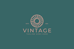 Circle Linear Geometric Logo Vintage, a Branding & Logo Template by Signatoro