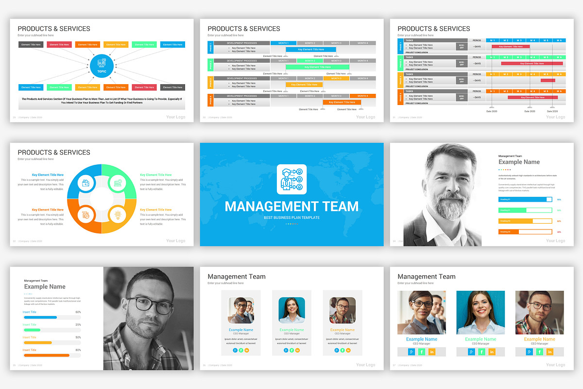 Business Plan Google Slides Template, a Presentation Template by SlideOne (Photo 8 of 26)