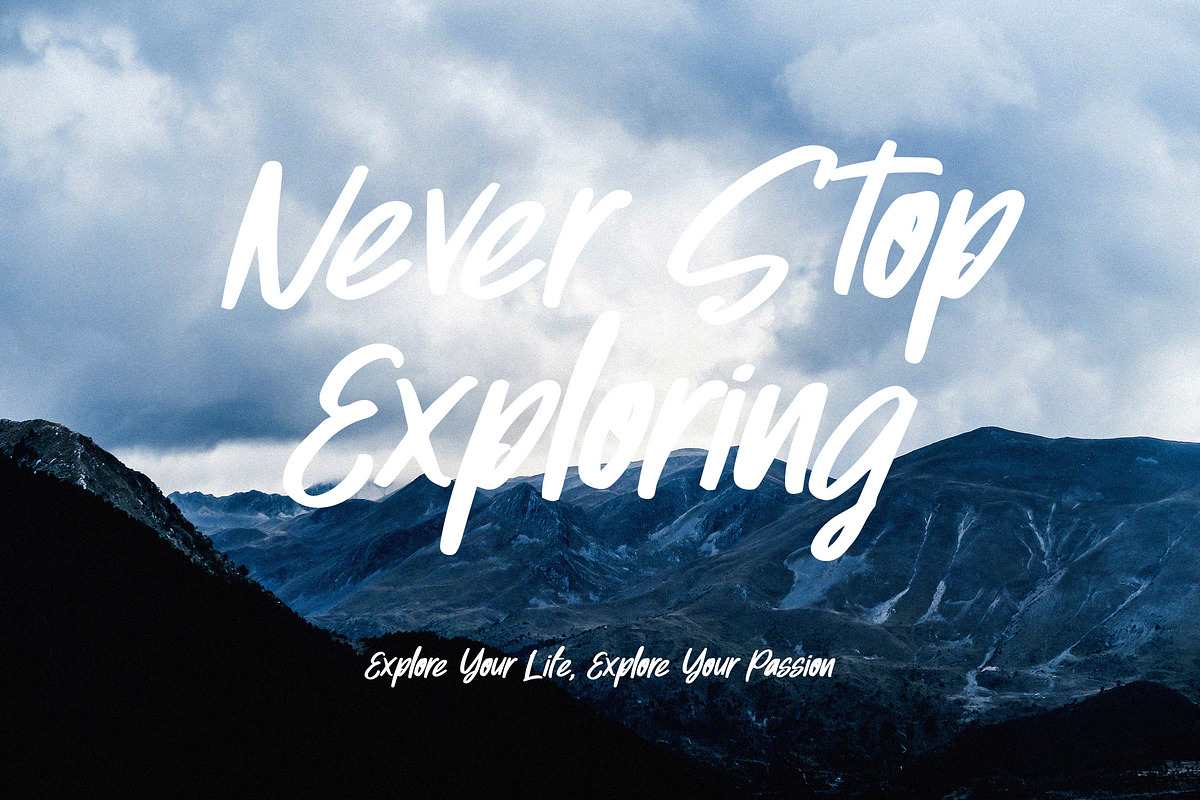 Quick Norie - Handbrush Font, a Script Font by NTC Graphic (Photo 3 of 8)