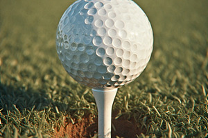Golf ball stock image
