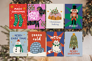 Christmas Retro Posters Collection, a Seasonal Illustration by Luamor (Thumbnail 4 of 7)