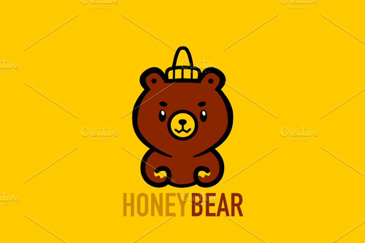 Honey Bear Logo, a Branding & Logo Template by Crown Creative's Shop (Photo 1 of 2)