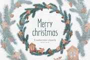 Christmas frame clipart, a Decorative Illustration by CreativeByLu (Thumbnail 1 of 5)