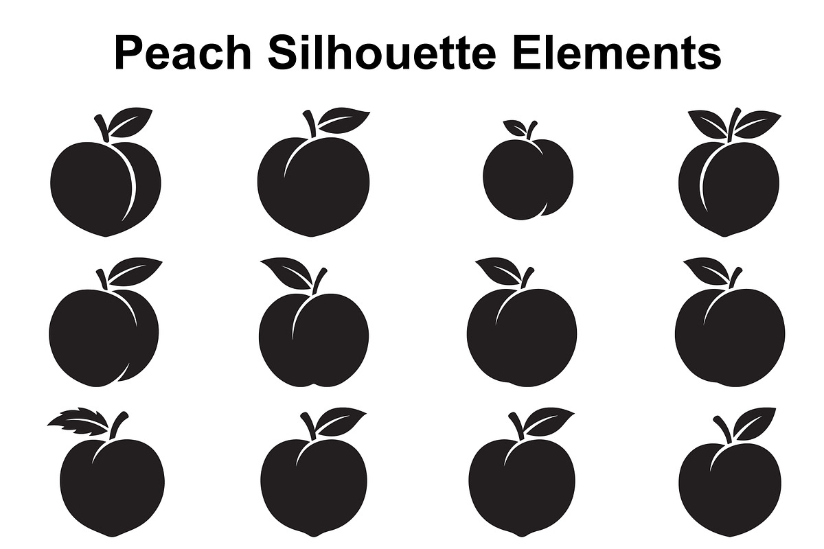 Peach Leaf Silhouette Collection, an Object Graphic by Designs_River (Photo 1 of 3)