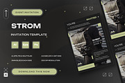 Strom - Event Invitation, an Invitation Template by StreaksideStd (Thumbnail 1 of 3)