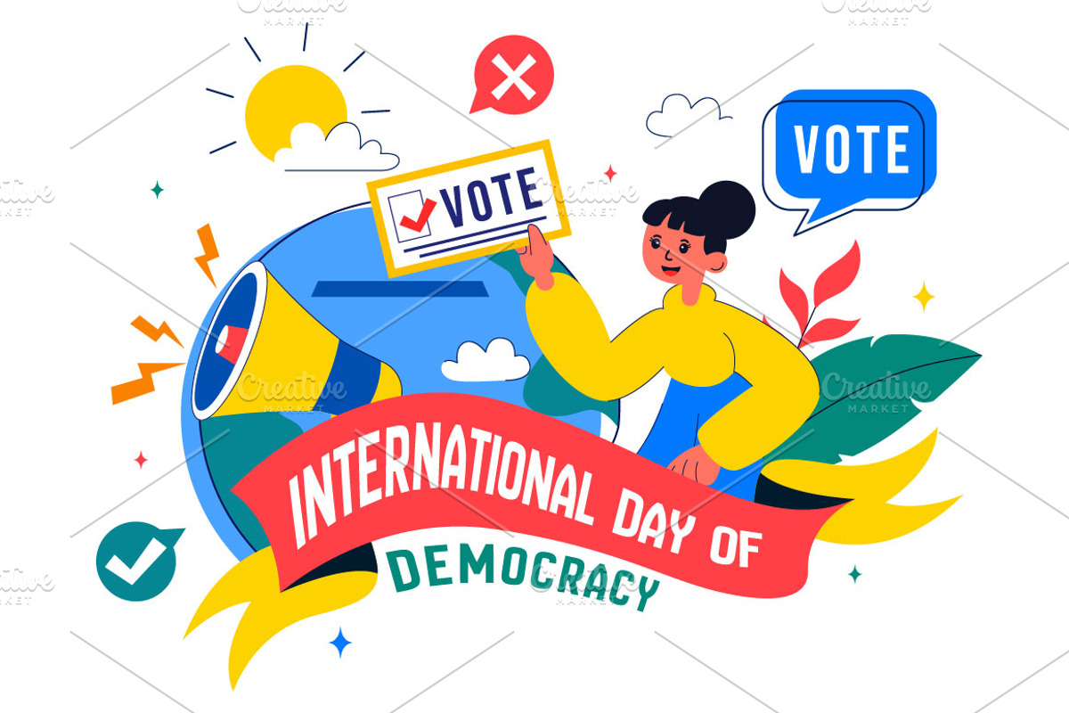 10 Day of Democracy Illustration, a Person Illustration by denayunebgt (Photo 4 of 4)