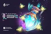 Light and Glow Procreate Brushes, a Brush Add-On by brushapes.com (Thumbnail 1 of 11)