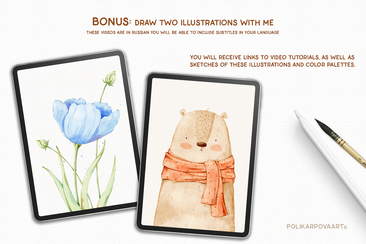Art Watercolor - Brushes & Canvases, a Brush Add-On by polikarpovaart (Photo 11 of 16)