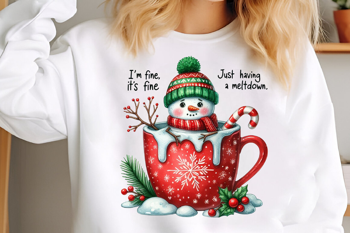 Funny Cute Snowman Png Christmas PNG, an Illustration by SinaCreation (Photo 5 of 7)