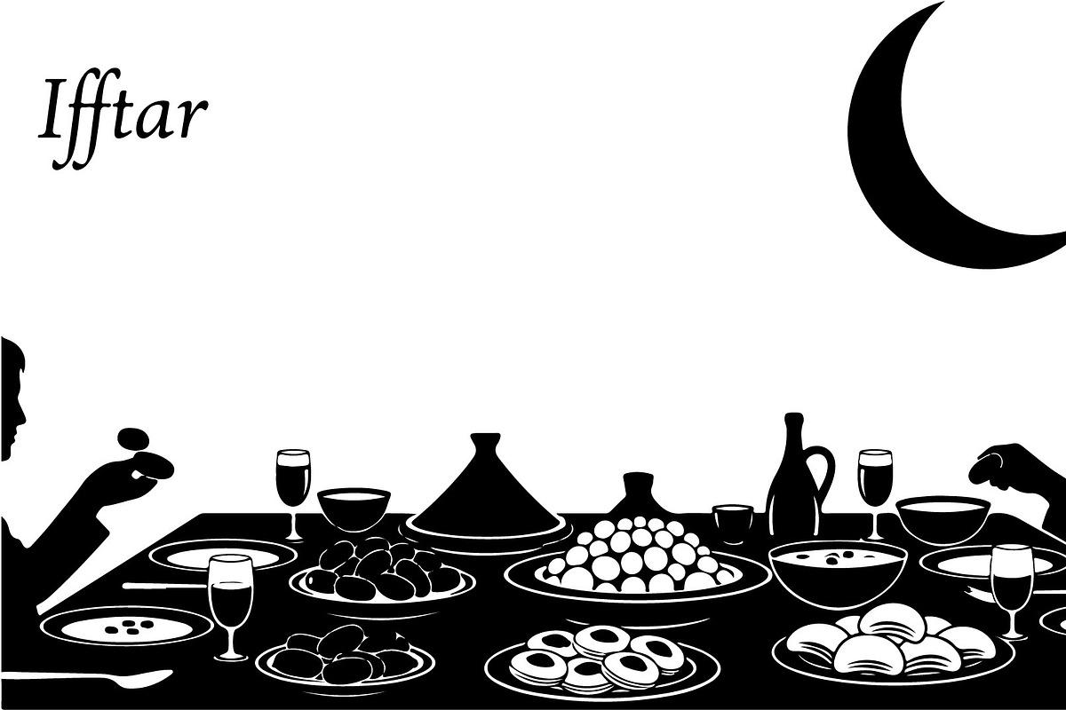 50 Ramadan Iftar Silhouette Bundle, an Illustration by Gfx_Store (Photo 39 of 49)