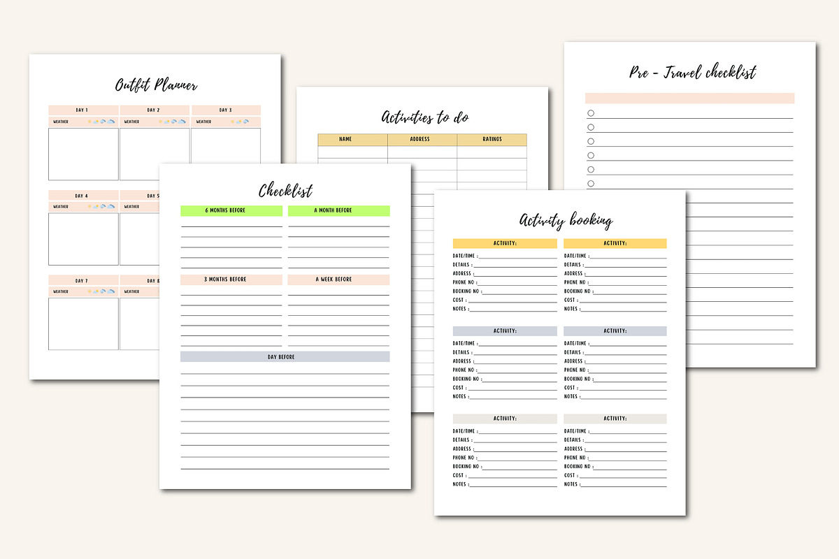 My Travel Journal, a Stationery Template by Designmela01 (Photo 5 of 10)