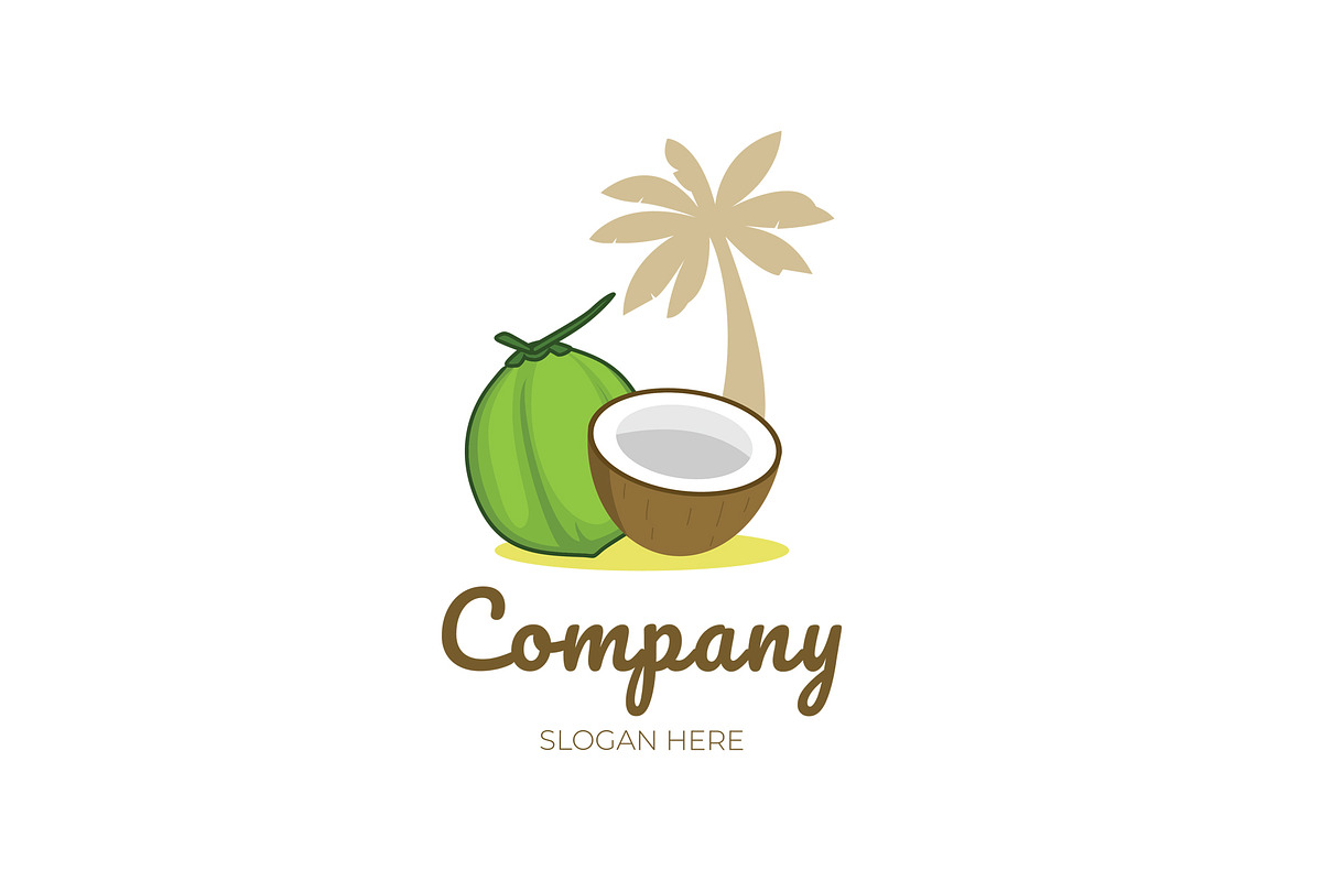 Beach coconut logo template, a Branding & Logo Template by Medianeka (Photo 1 of 3)
