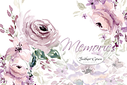 Watercolor Purple Blush Flowers, an Illustration by Feather Grace Designs (Thumbnail 2 of 9)