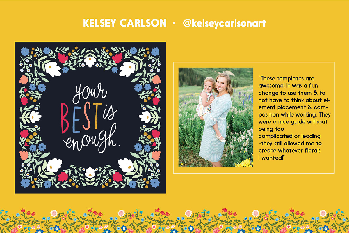 Folksy Wreaths & Bouquets Templates, an Illustration by On the Mark Designs (Photo 10 of 16)