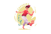 Capoeira action poses, an Illustration by VectorVision (Thumbnail 9 of 13)