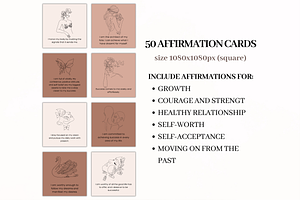 Minimalistic Affirmation Card Deck