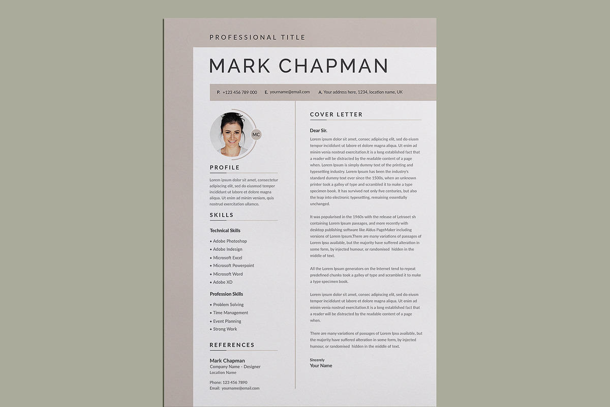 Resume Template | Word & PSD preview 4