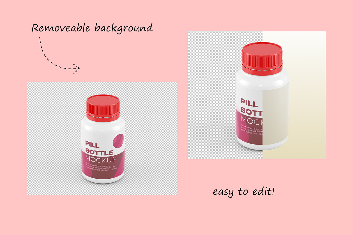Pill Bottle Mockup – 03 PSD, a Packaging Mockup by Adstart (Photo 3 of 5)