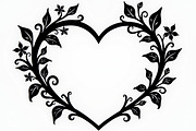 8 Heart Silhouette Floral Frames, an Illustration by hafijul (Thumbnail 6 of 9)