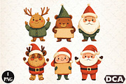 Funny Kawaii Characters PNG, an Illustration by DreamCafeArt (Thumbnail 1 of 6)