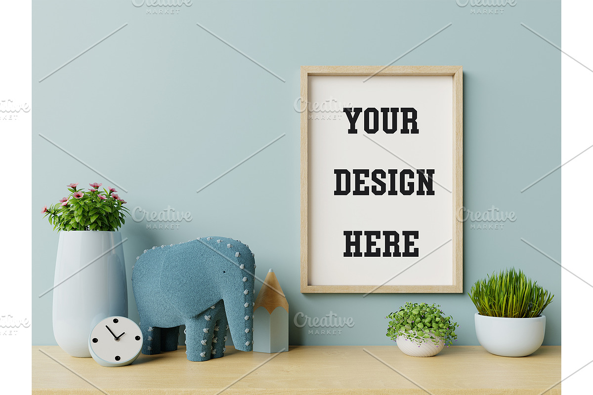 Kids frame mockup 016, a Household Mockup by vanitjan (Photo 1 of 2)