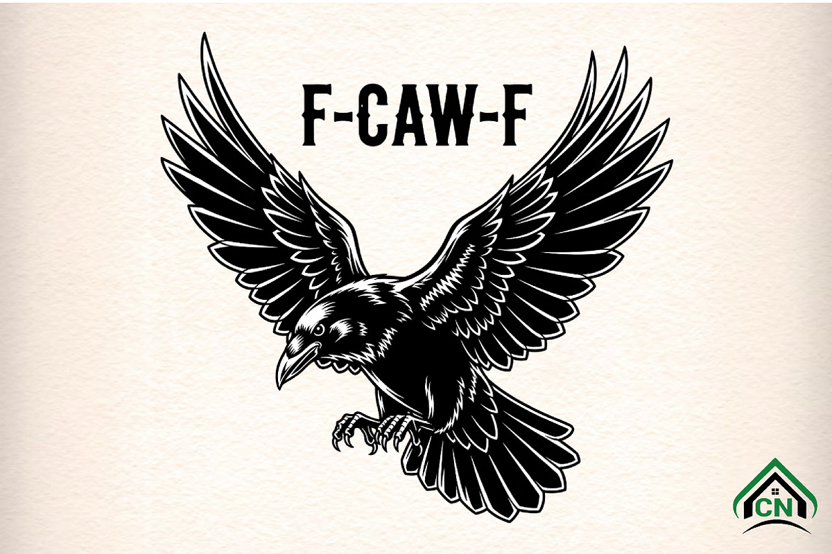 F-CAW-F Raven Digital PNG, an Illustration by Craft Nest (Photo 1 of 5)