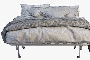 Sofa-bed In Unfolded Form 3d Model