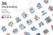 Law & Justice Icons - Filled Line, an Icon by Kmg Design (Thumbnail 1 of 3)