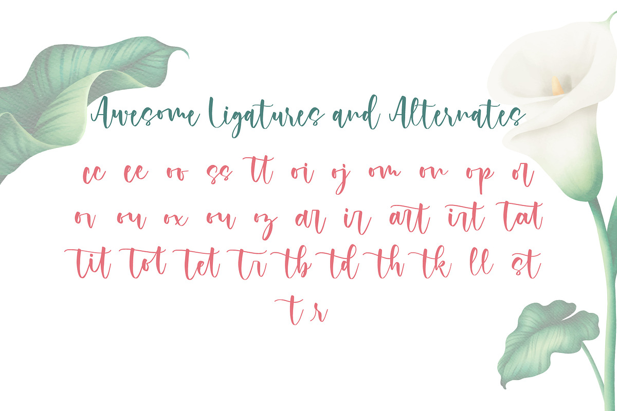 Rossi Mithori - Beautiful, a Script Font by Monoco Type Foundry (Photo 8 of 11)