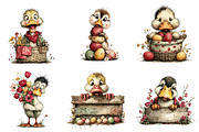 Whimsical Easter Duck Clipart, an Illustration by Dream Creation (Thumbnail 4 of 7)