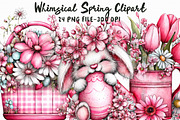 Whimsical Spring Clipart, an Illustration by Libby Wishes (Thumbnail 1 of 5)