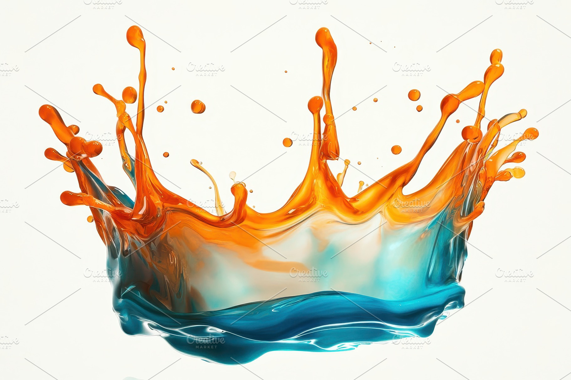 Dynamic collision of turquoise, a Photo by Pavel_design