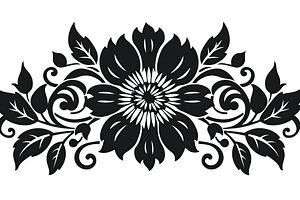 silhouette flower black stencil ai, a Nature Photo by pikepicture