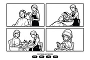 Women's activities in beauty salons, a Person Illustration by Vectorlina (Thumbnail 3 of 3)