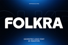 Folkra - Geometric Logo Font