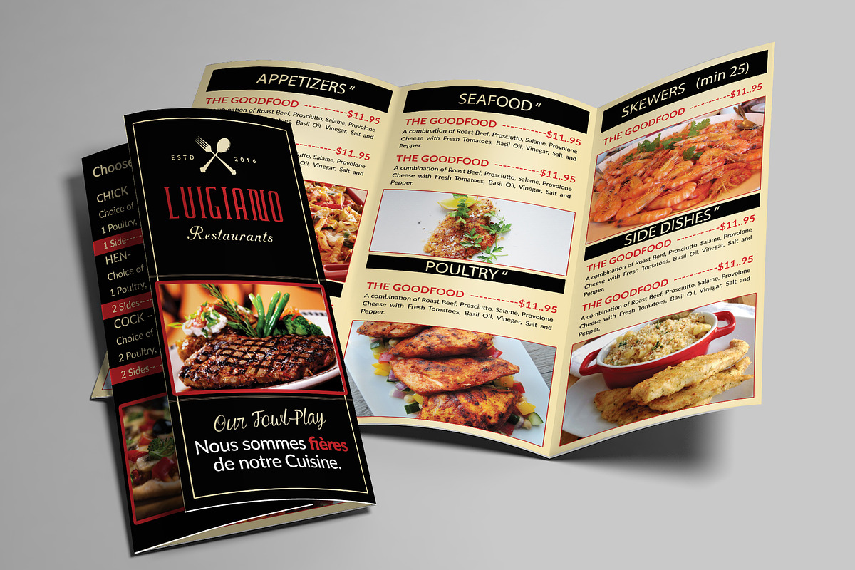 Restaurant Food Menu Trifold, a Brochure Template by AfzaalGraphics (Photo 1 of 4)