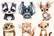 Watercolor Cute Forest Animal, an Animal Illustration by Design Scotch (Thumbnail 2 of 9)