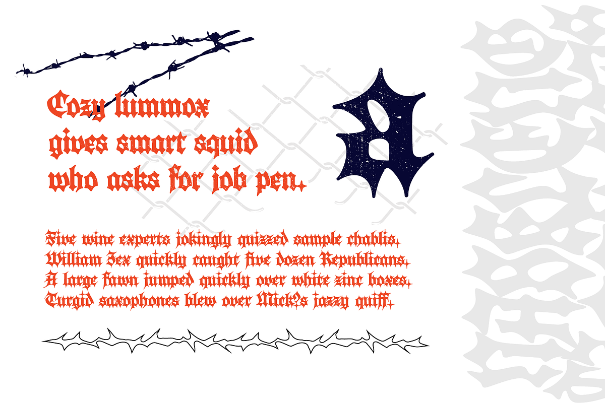 UKOL typeface, a Blackletter Font by TypeMate (Photo 7 of 12)