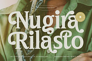 Nugira Rilasto Modern Retro Serif, a Serif Font by timelesstype.co (Thumbnail 1 of 20)