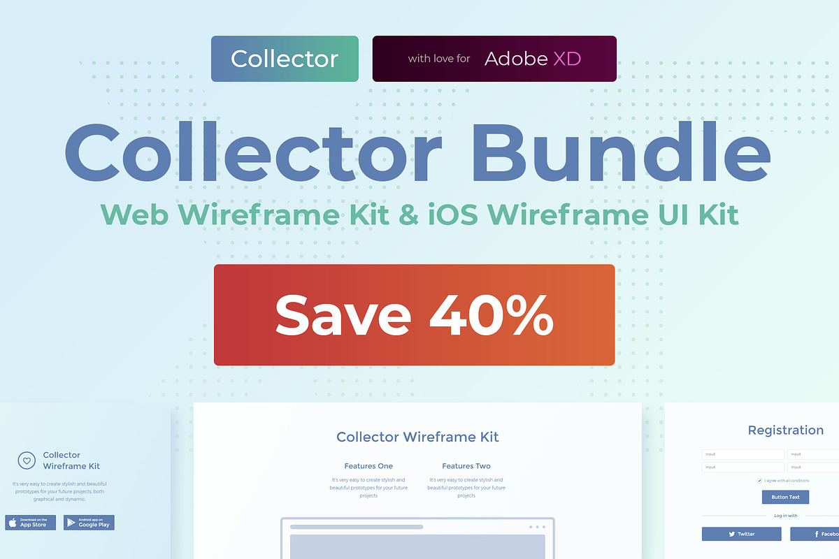 Collector Wireframe Bundle, a Wireframe Template by Creatoly (Photo 1 of 3)