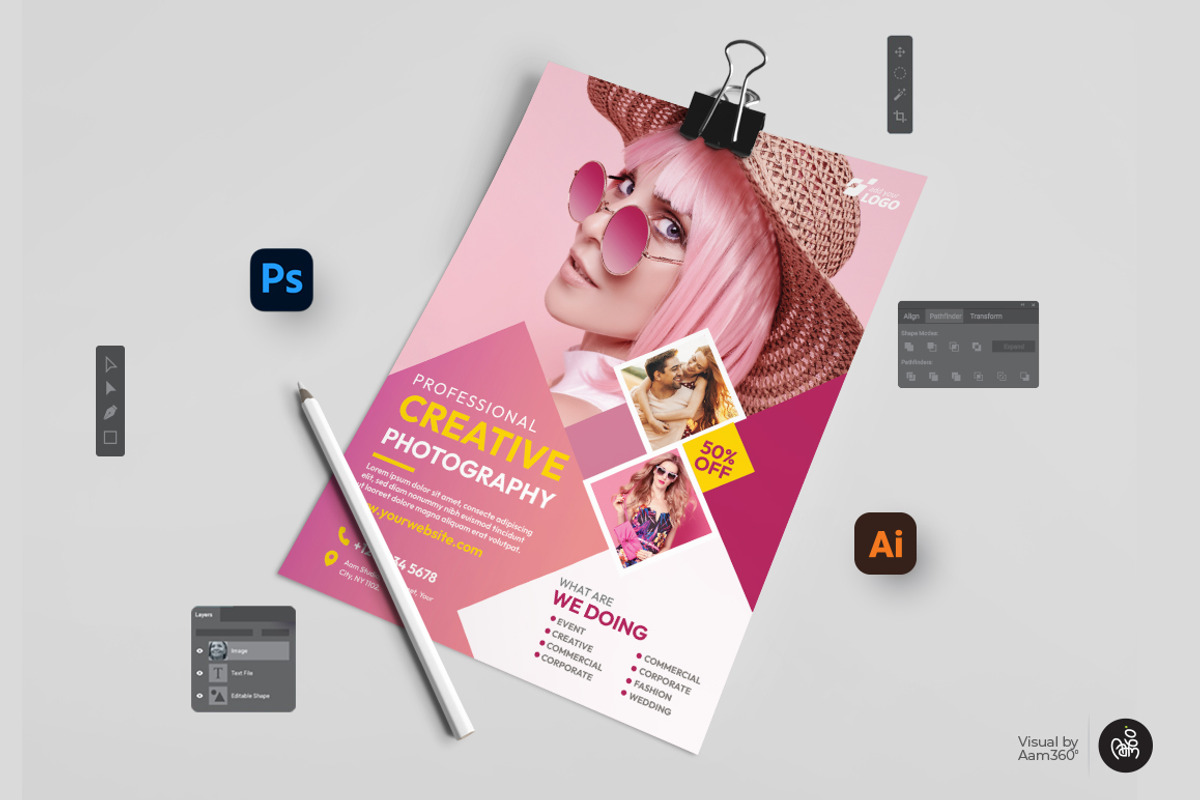 Photography Flyer Template, a Flyer Template by Aam360 (Photo 3 of 3)
