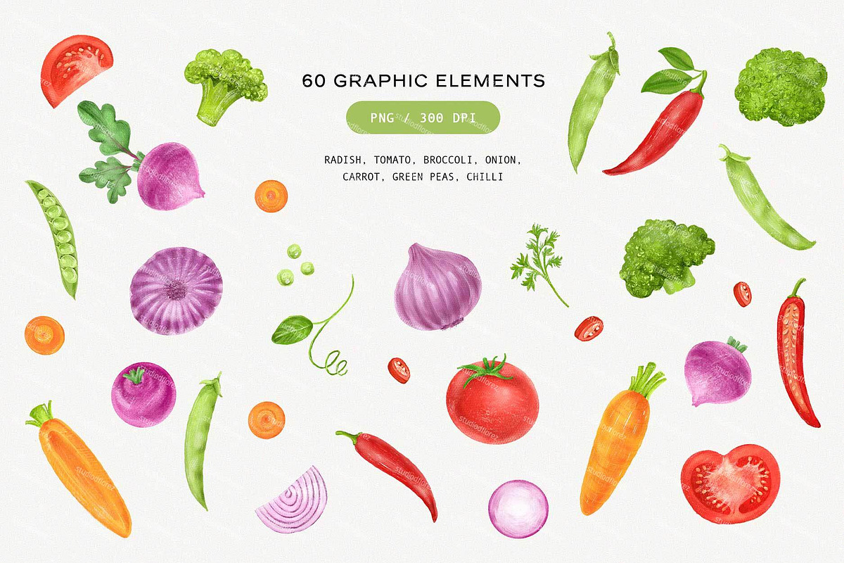 Veggies Illustrations, a Food Illustration by StudioPhoto (Photo 3 of 10)