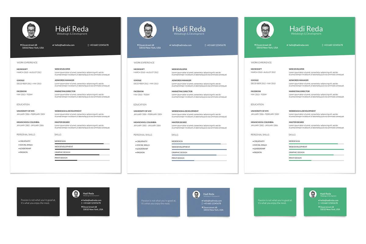 A4 Curriculum Vitae Resume Template, a Resume Template by athadi (Photo 3 of 5)