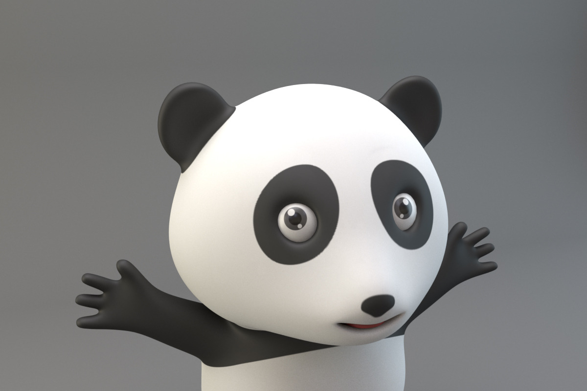 Cartoon Panda, an Animal 3D Model by XYZ Space (Photo 2 of 6)